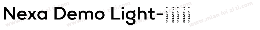 Nexa Demo Light字体转换